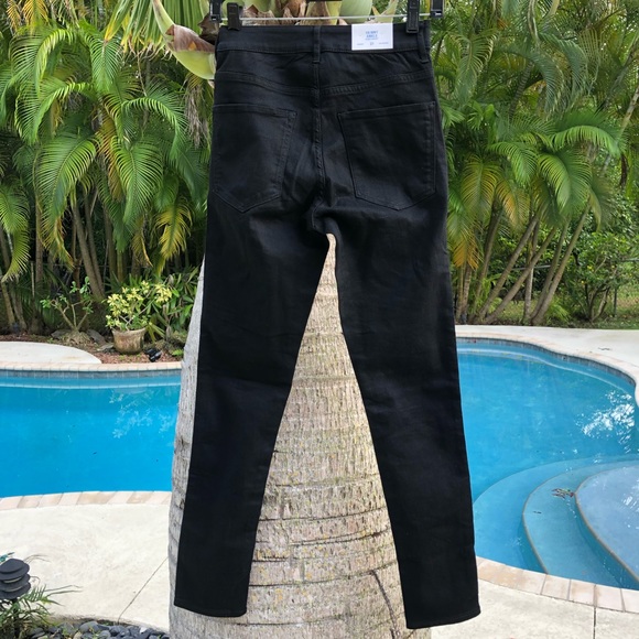 Black High Waisted Skinny Jeans - Picture 4 of 4